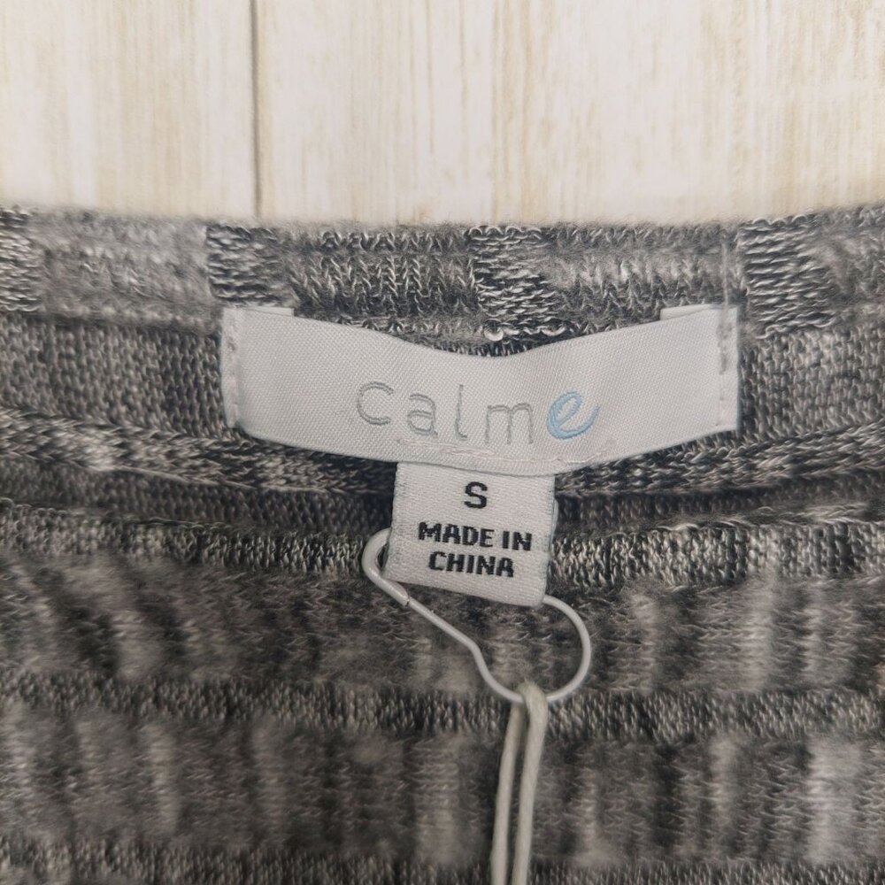 Calme By Johnny Was Women's Gray Dolman Long Sleeve Knit Top Size Small Soft - Picture 2 of 10